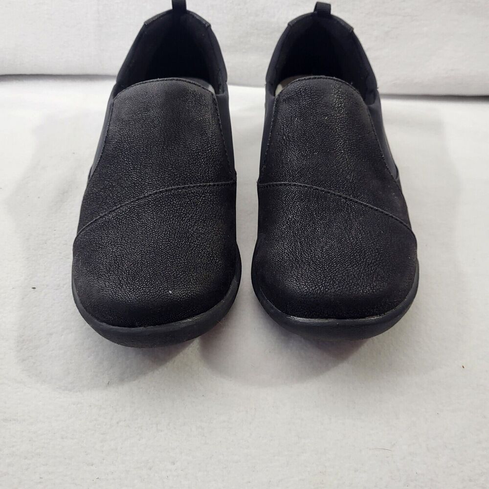 CLARKS CLOUDSTEPPERS Shoes Womens 8.5  Comfort Black Flat Slip On